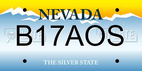 B17AOS Nevada License Plate