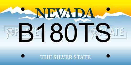 B180TS Nevada License Plate