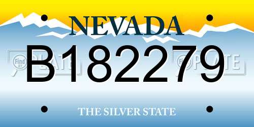 B182279 Nevada License Plate