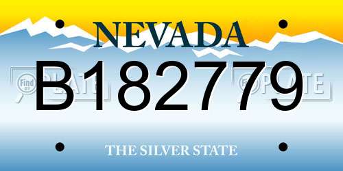 B182779 Nevada License Plate