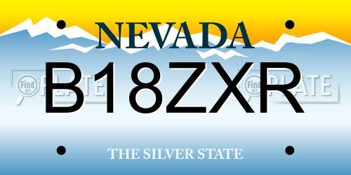 B18ZXR Nevada License Plate