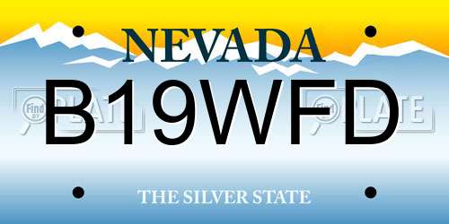 B19WFD Nevada License Plate