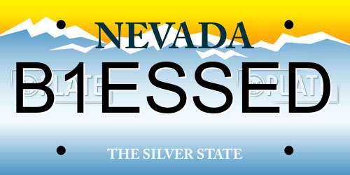 B1ESSED Nevada License Plate