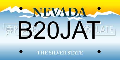 B20JAT Nevada License Plate