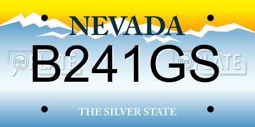 B241GS Nevada License Plate