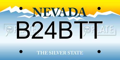 B24BTT Nevada License Plate