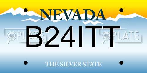 B24ITT Nevada License Plate