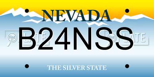 B24NSS Nevada License Plate