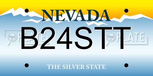 B24STT Nevada License Plate