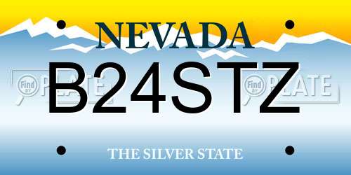 B24STZ Nevada License Plate