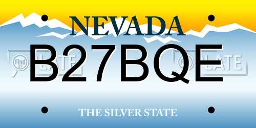 B27BQE Nevada License Plate