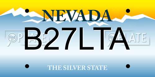 B27LTA Nevada License Plate