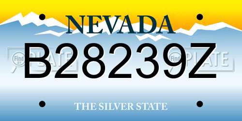 B28239Z Nevada License Plate