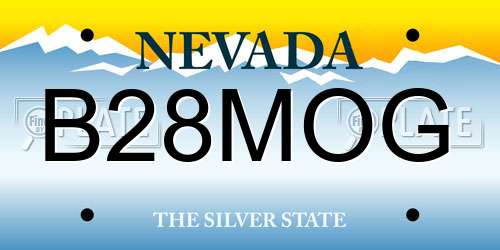 B28MOG Nevada License Plate