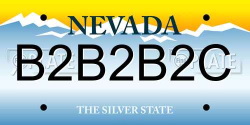 B2B2B2C Nevada License Plate