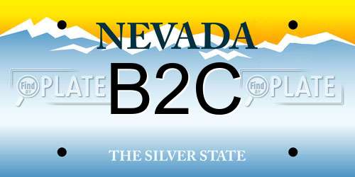 B2C Nevada License Plate