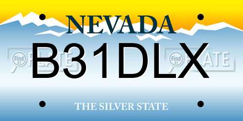 B31DLX Nevada License Plate