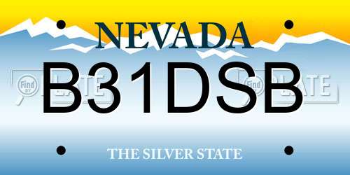 B31DSB Nevada License Plate