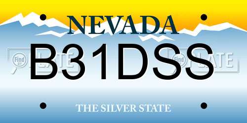 B31DSS Nevada License Plate