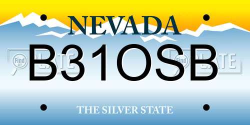 B31OSB Nevada License Plate