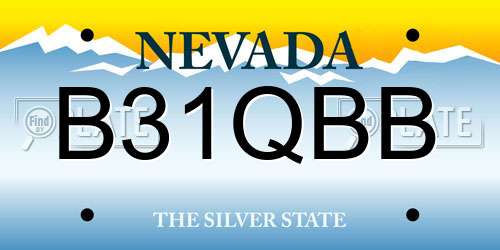 B31QBB Nevada License Plate