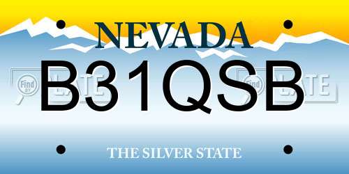 B31QSB Nevada License Plate