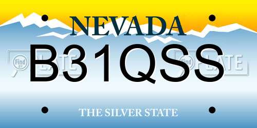 B31QSS Nevada License Plate