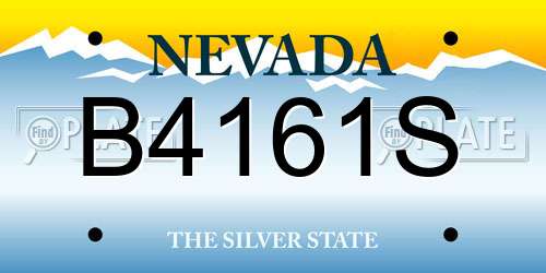 B4161S Nevada License Plate