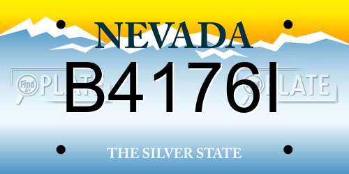 B4176I Nevada License Plate