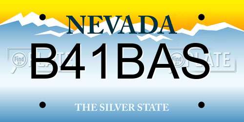 B41BAS Nevada License Plate