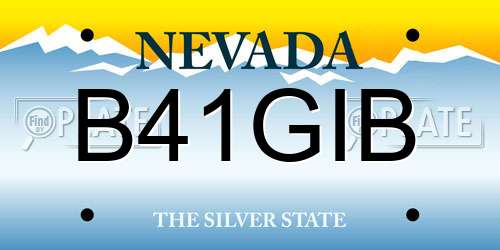 B41GIB Nevada License Plate