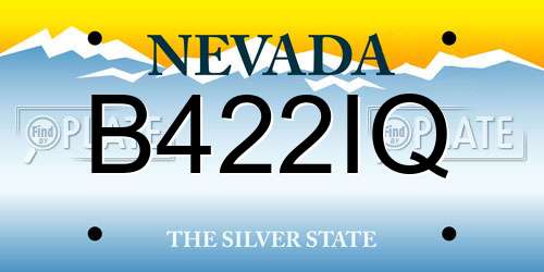 B422IQ Nevada License Plate