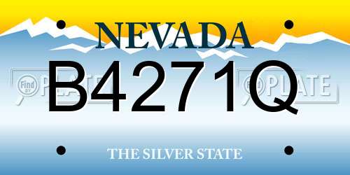B4271Q Nevada License Plate