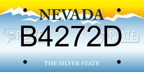 B4272D Nevada License Plate