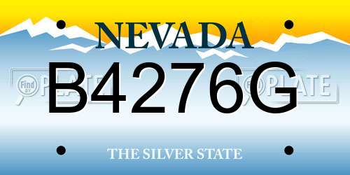 B4276G Nevada License Plate
