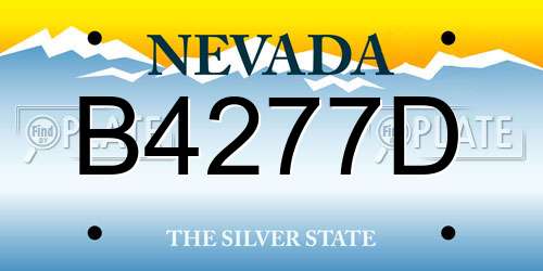 B4277D Nevada License Plate
