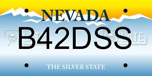 B42DSS Nevada License Plate