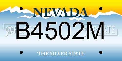 B4502M Nevada License Plate