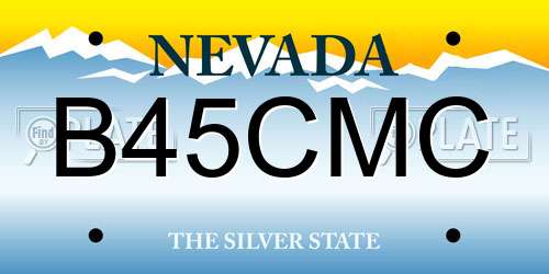B45CMC Nevada License Plate