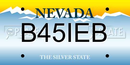 B45IEB Nevada License Plate