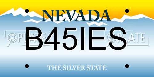 B45IES Nevada License Plate