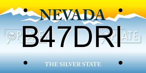 B47DRI Nevada License Plate