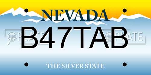 B47TAB Nevada License Plate