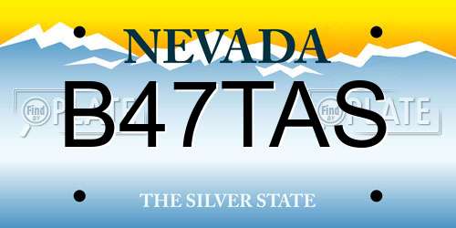 B47TAS Nevada License Plate
