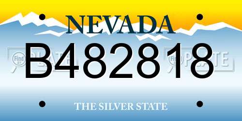 B482818 Nevada License Plate