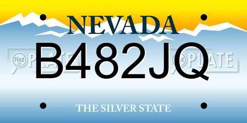 B482JQ Nevada License Plate