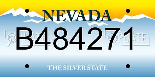 B484271 Nevada License Plate