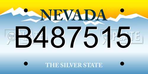 B487515 Nevada License Plate