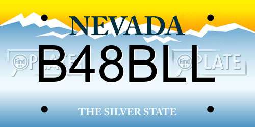 B48BLL Nevada License Plate