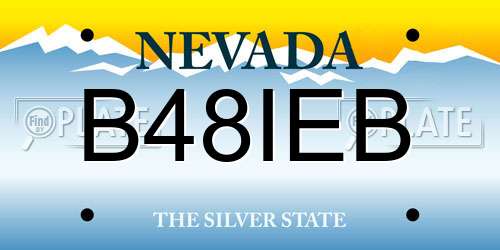 B48IEB Nevada License Plate